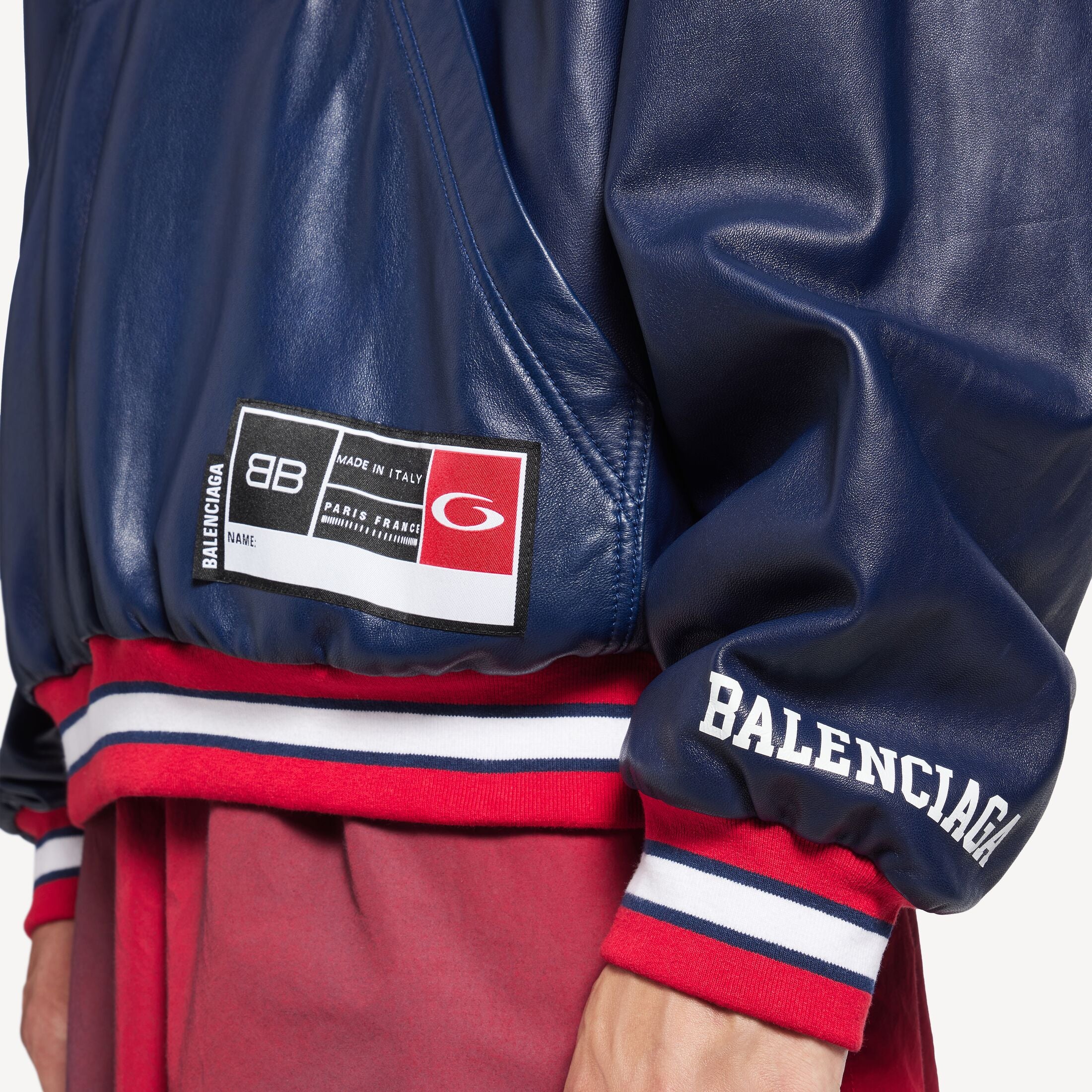 Men's 3b Football Polo Hoodie in Dark Navy